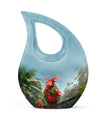 Floral Parrot Haven Memorial Urn