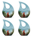 Floral Parrot Haven Memorial Urn