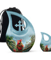 Floral Parrot Haven Memorial Urn