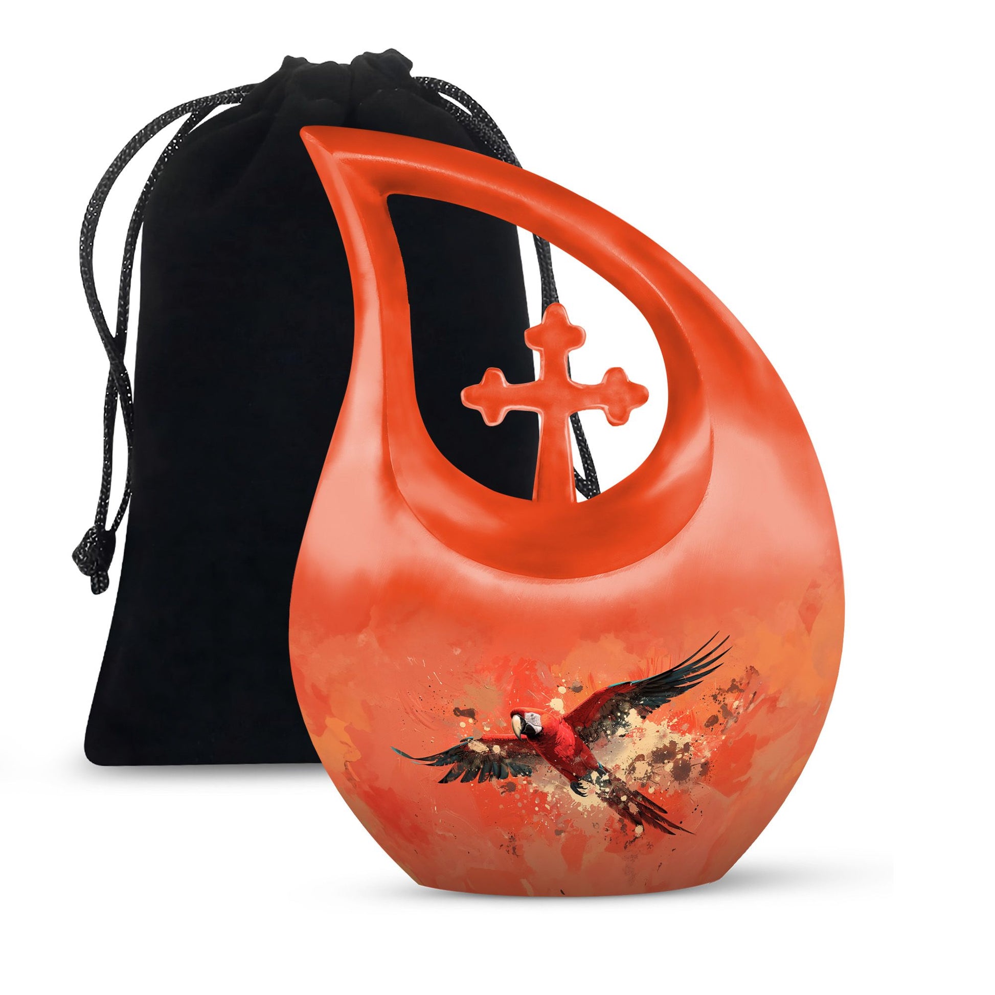 10 Inch Crimson Flight Urn