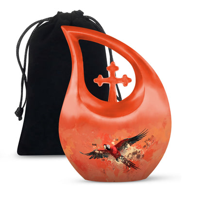 10 Inch Crimson Flight Urn