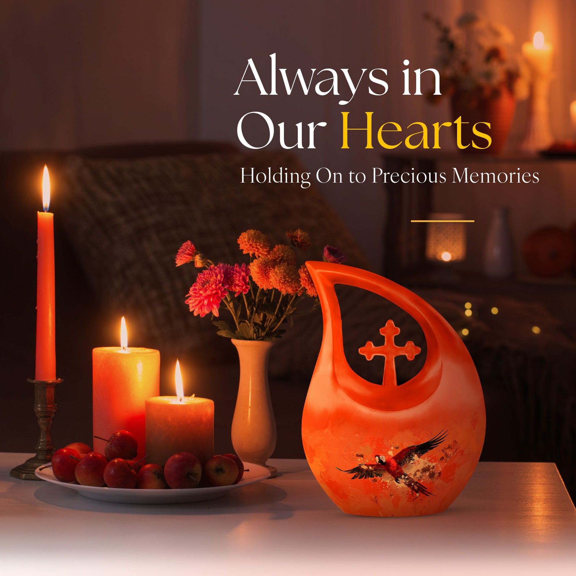 10 Inch Crimson Flight Urn