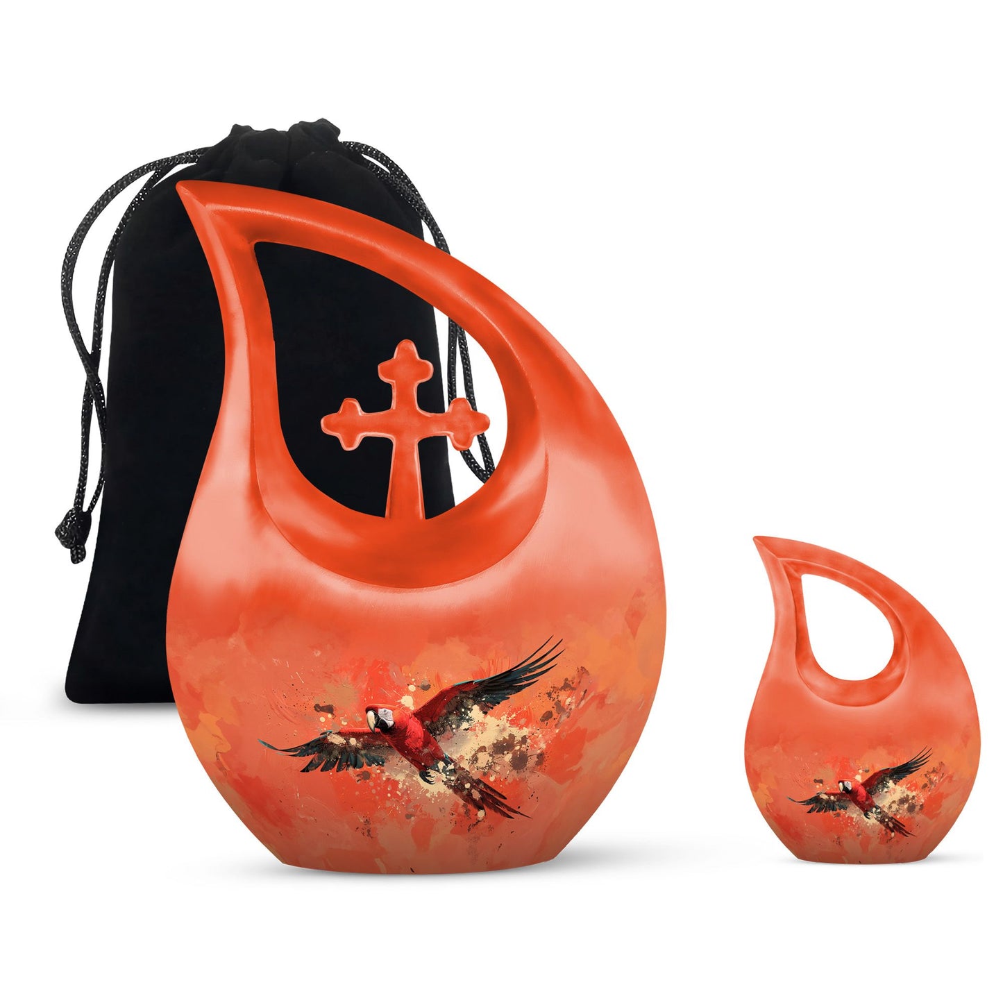 10 Inch Crimson Flight Urn