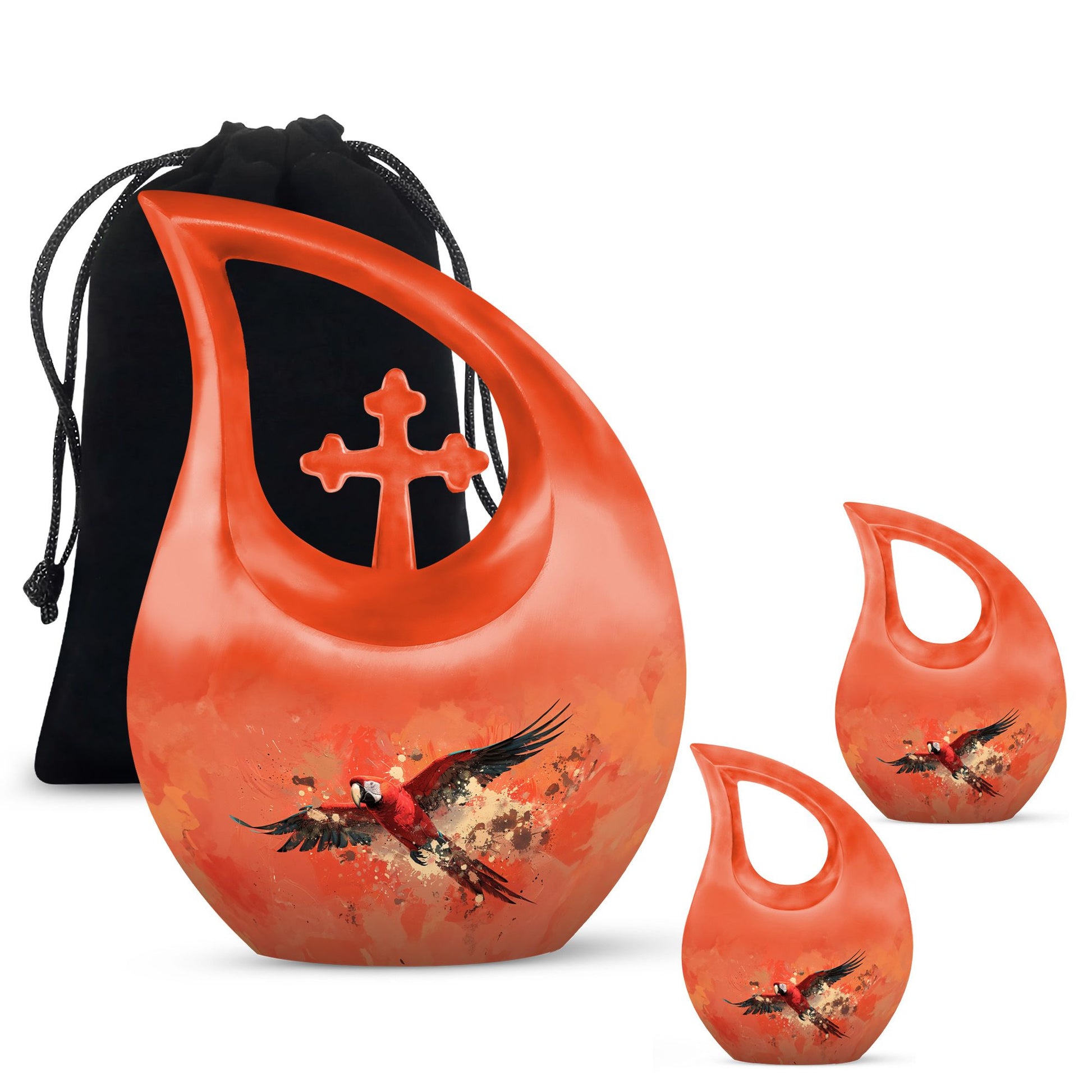 10 Inch Crimson Flight Urn