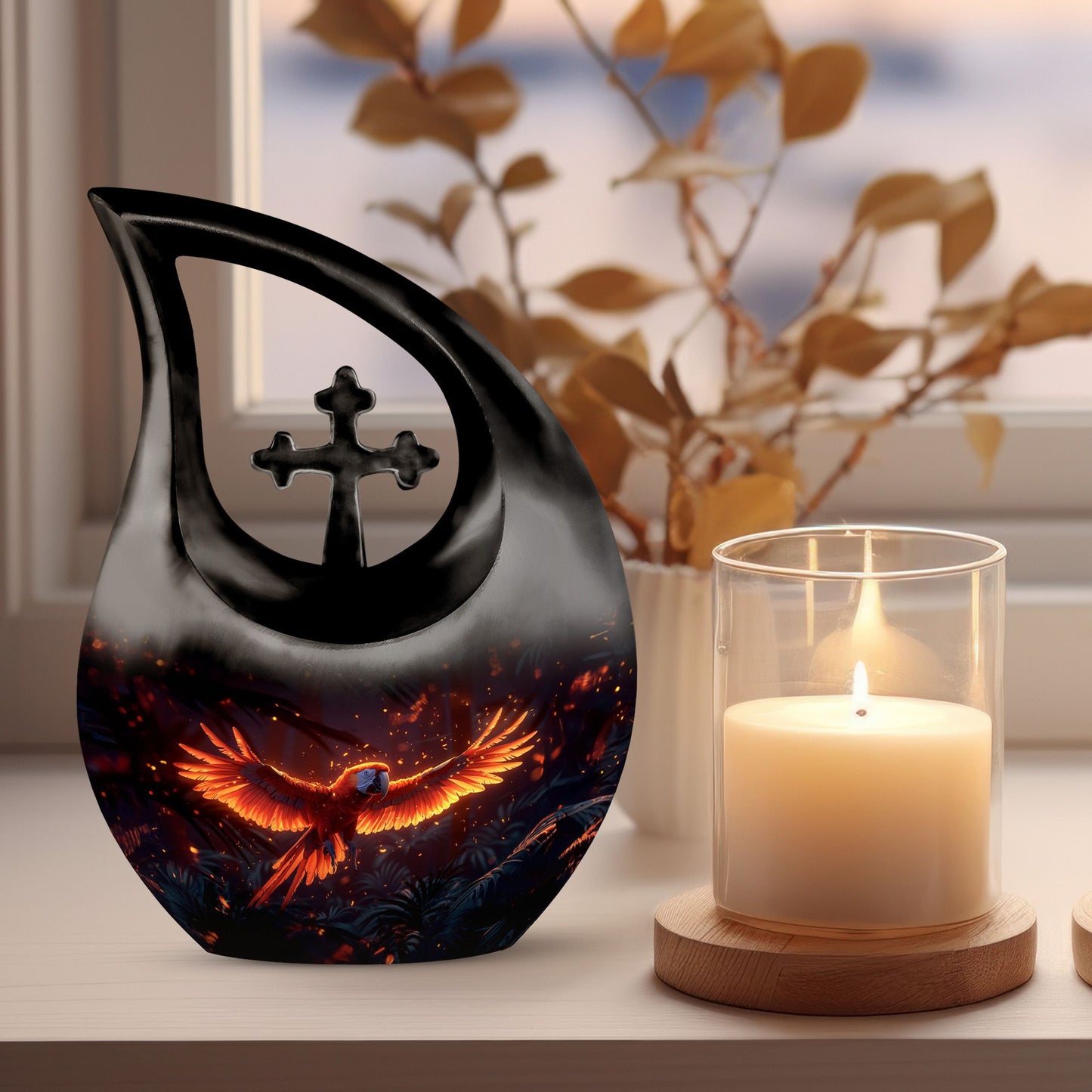 Large Ignited Wings Urn 