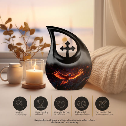 Large Ignited Wings Urn 