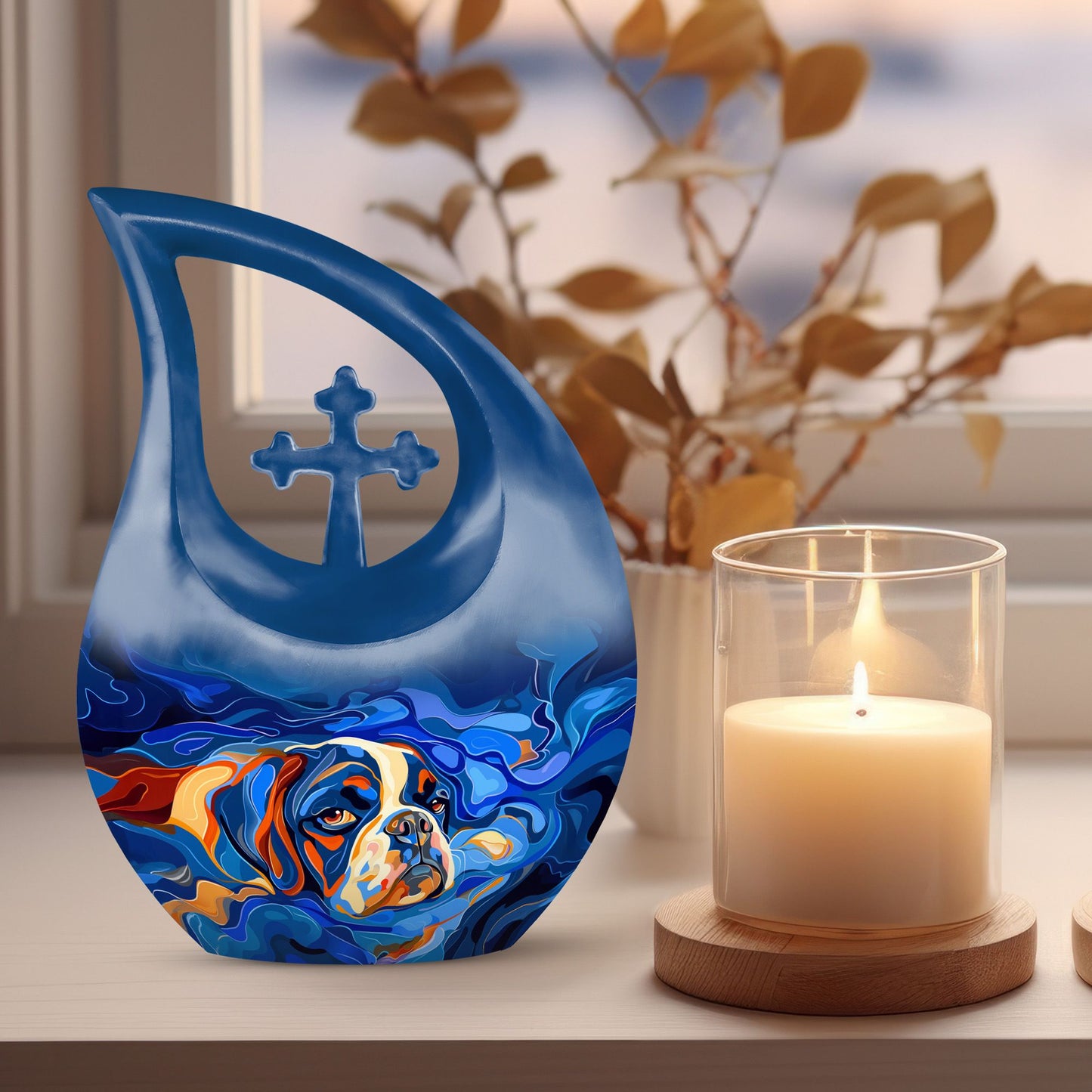 10 Inch Canine Colorflow Urn, 