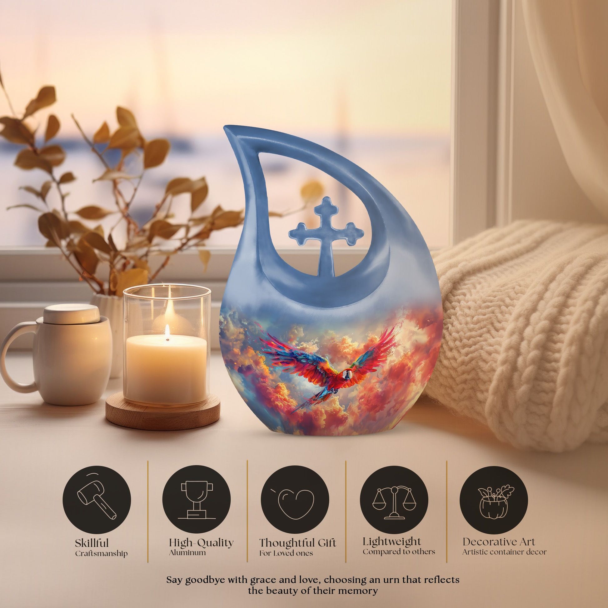 10 Inch Spectral Canine Aura Large Urn,