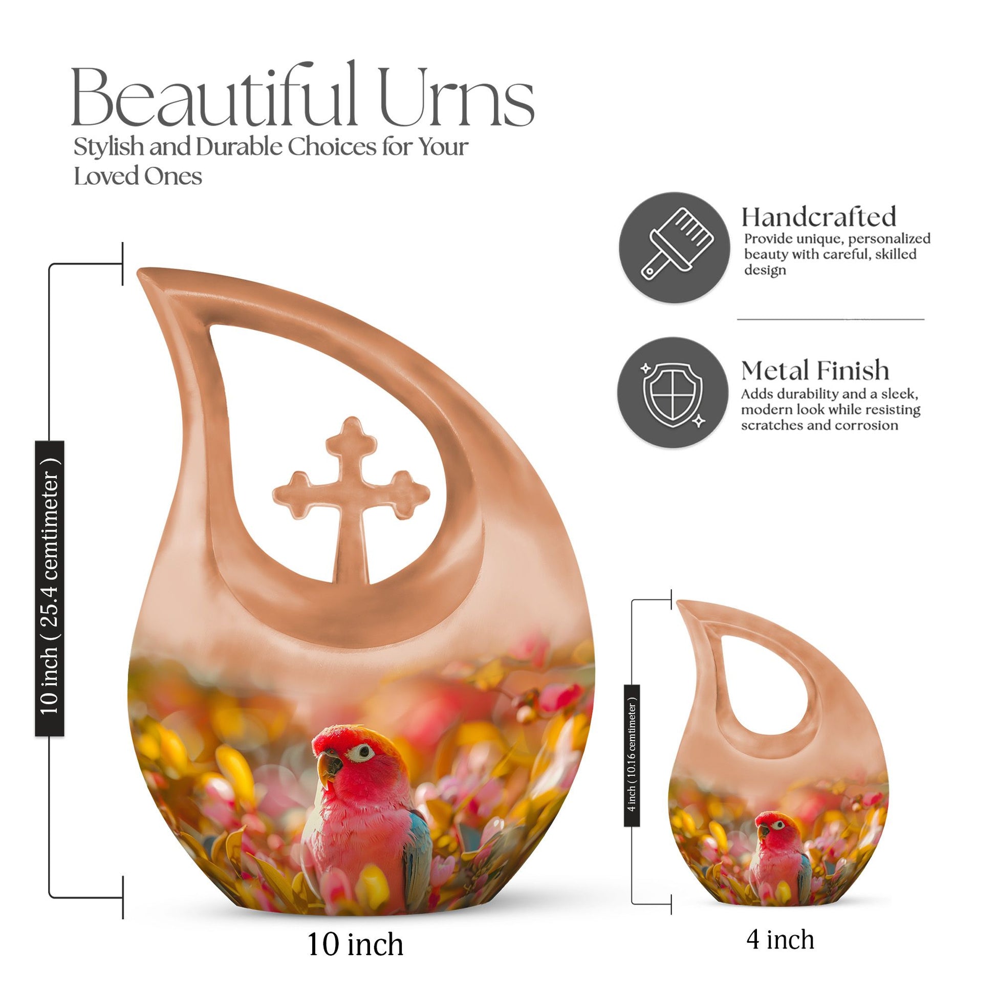 Vibrant Floral Dreams Urn,