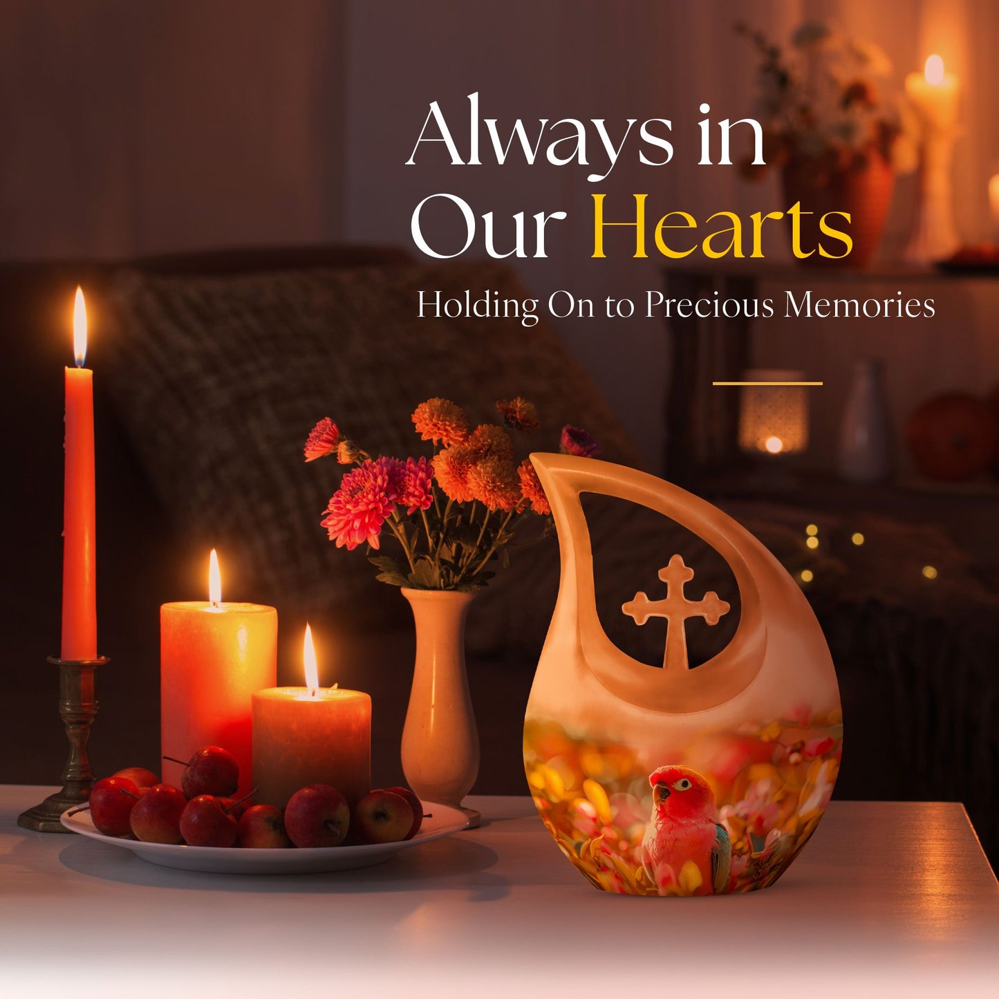 Vibrant Floral Dreams Urn,