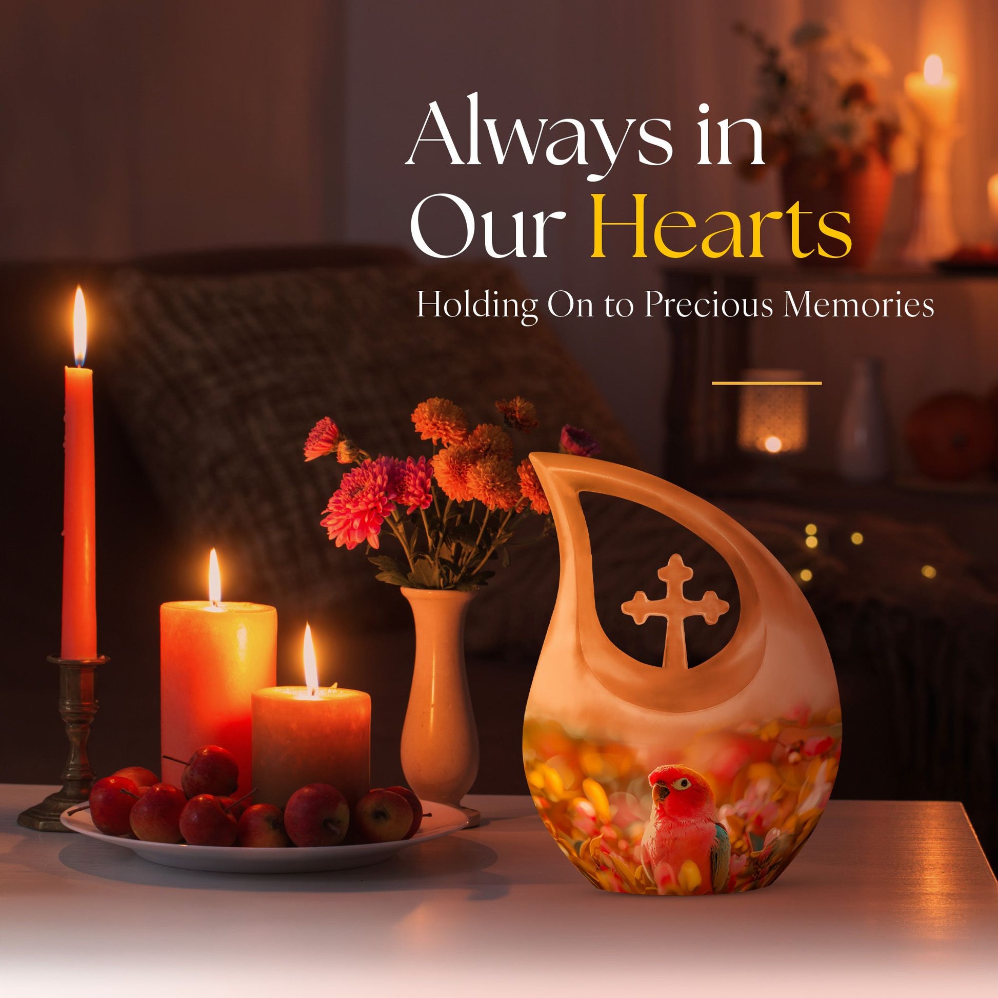 Vibrant Floral Dreams Urn,