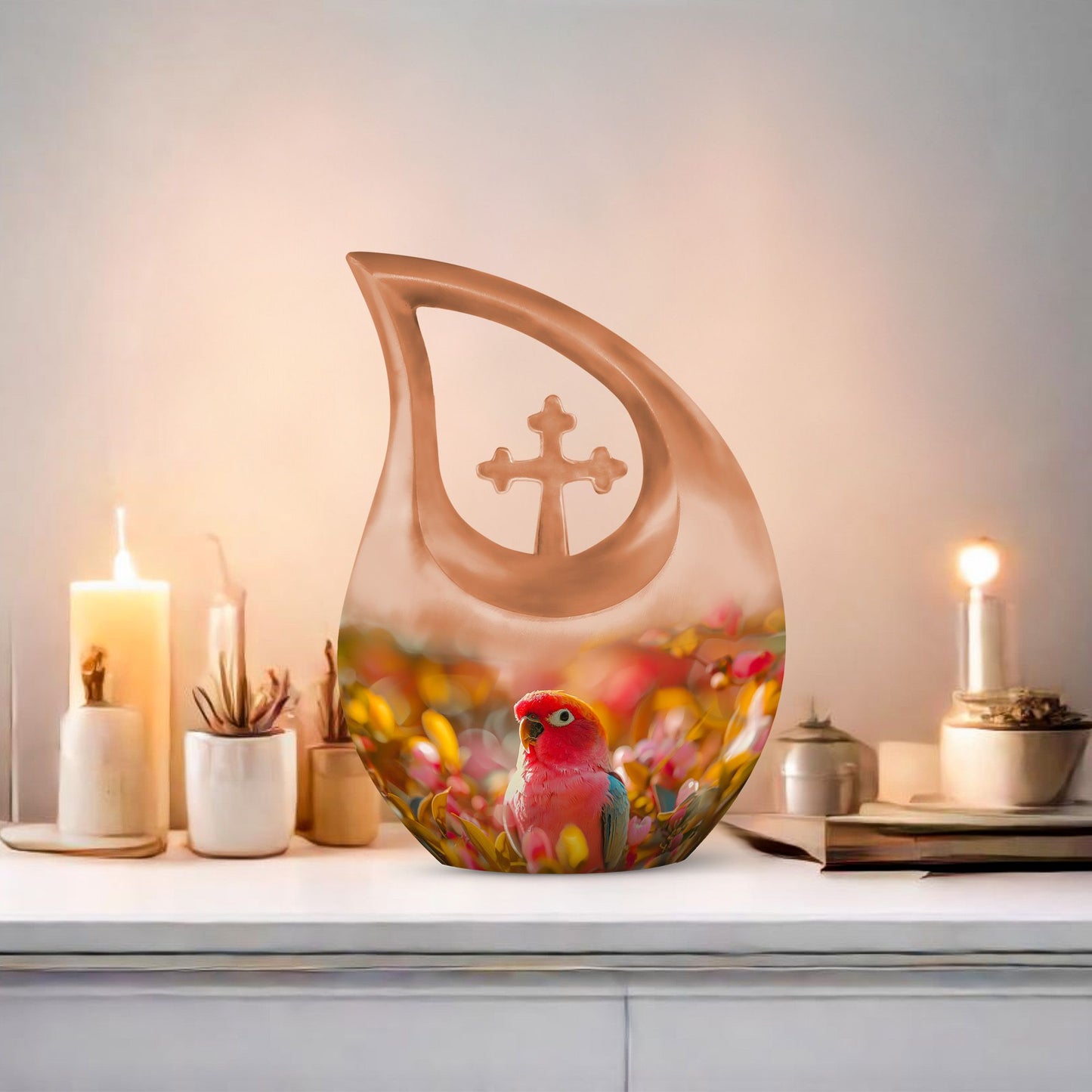 Vibrant Floral Dreams Urn,