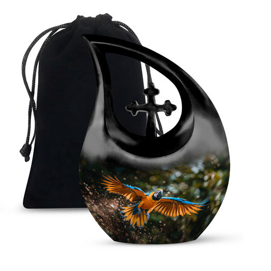 Full size 10-inch Mystic Avian Glow Urn