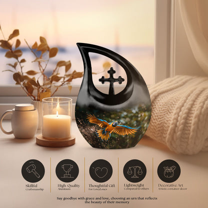 Full size 10-inch Mystic Avian Glow Urn