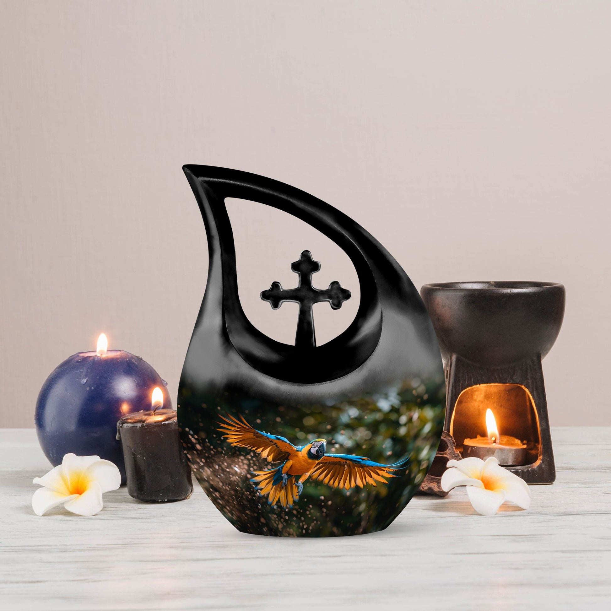Full size 10-inch Mystic Avian Glow Urn
