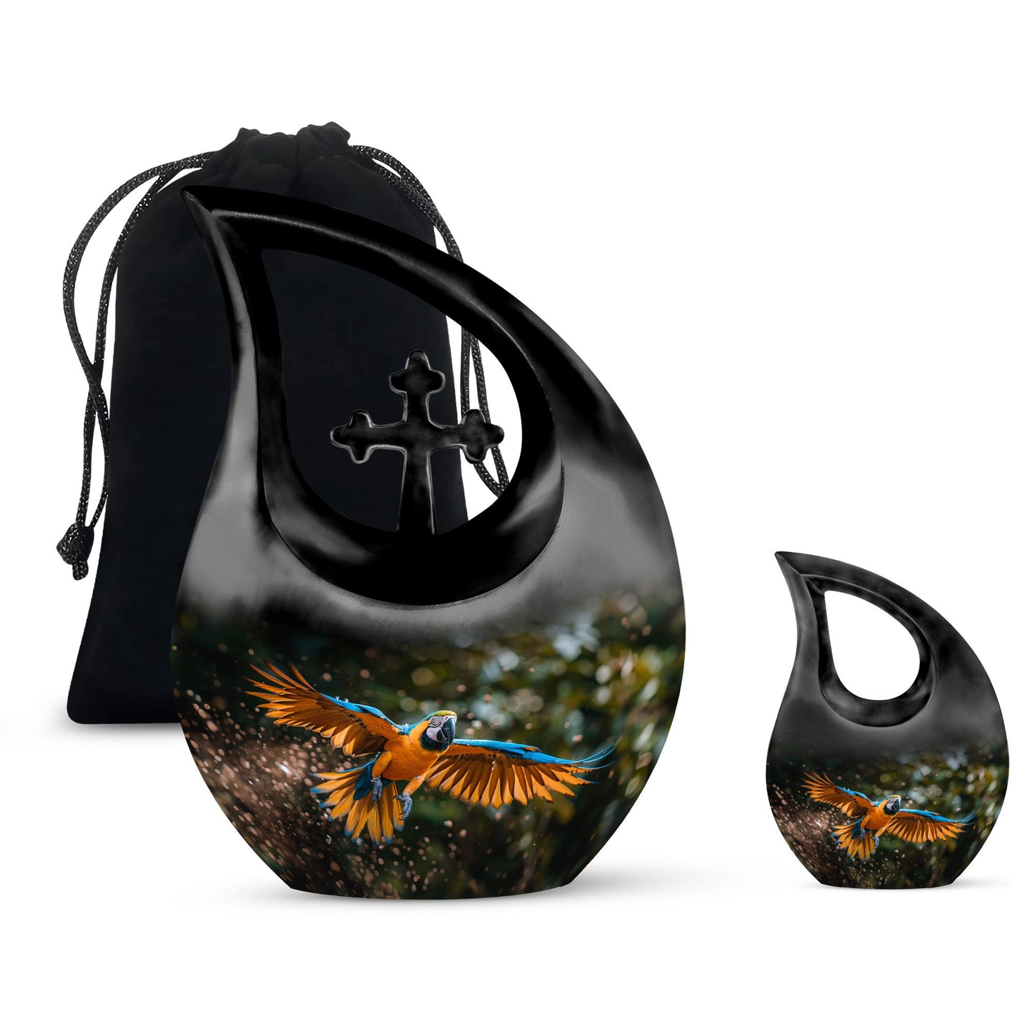 Full size 10-inch Mystic Avian Glow Urn
