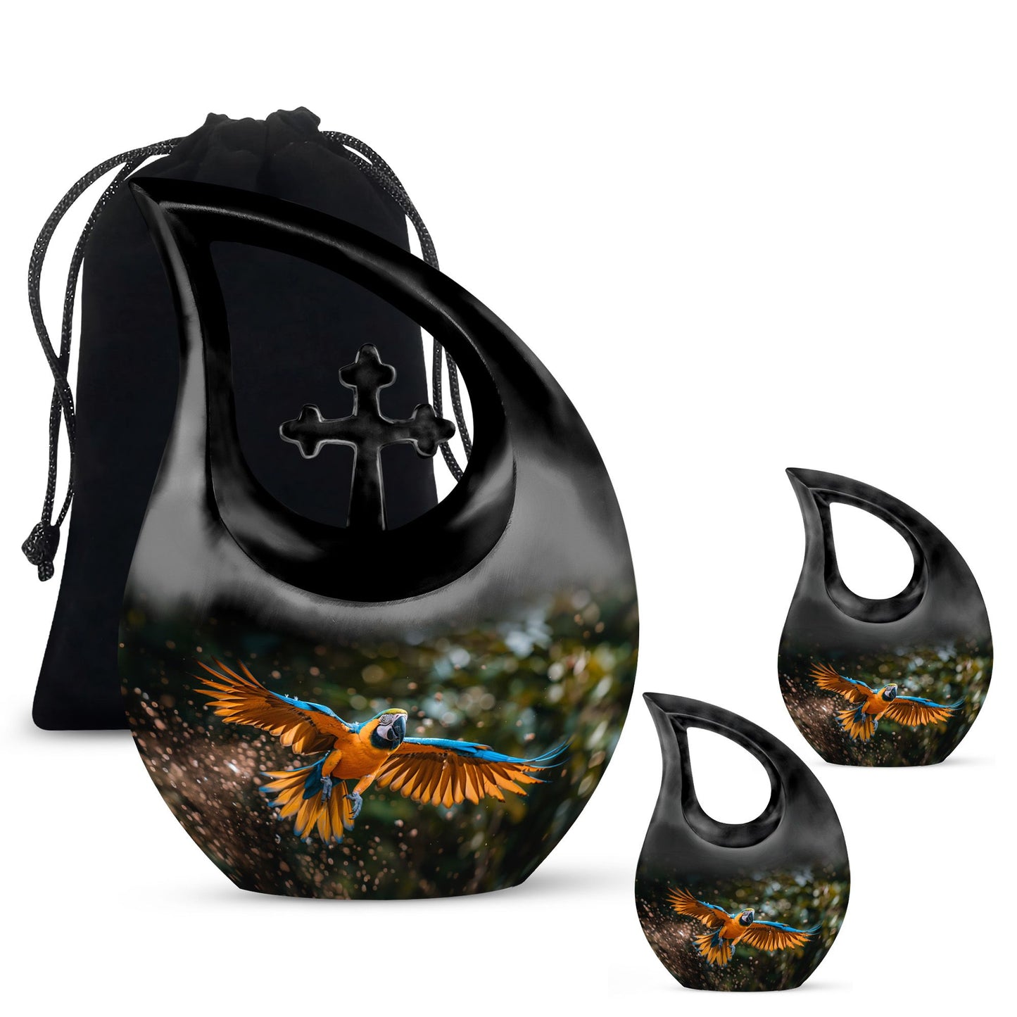 Full size 10-inch Mystic Avian Glow Urn