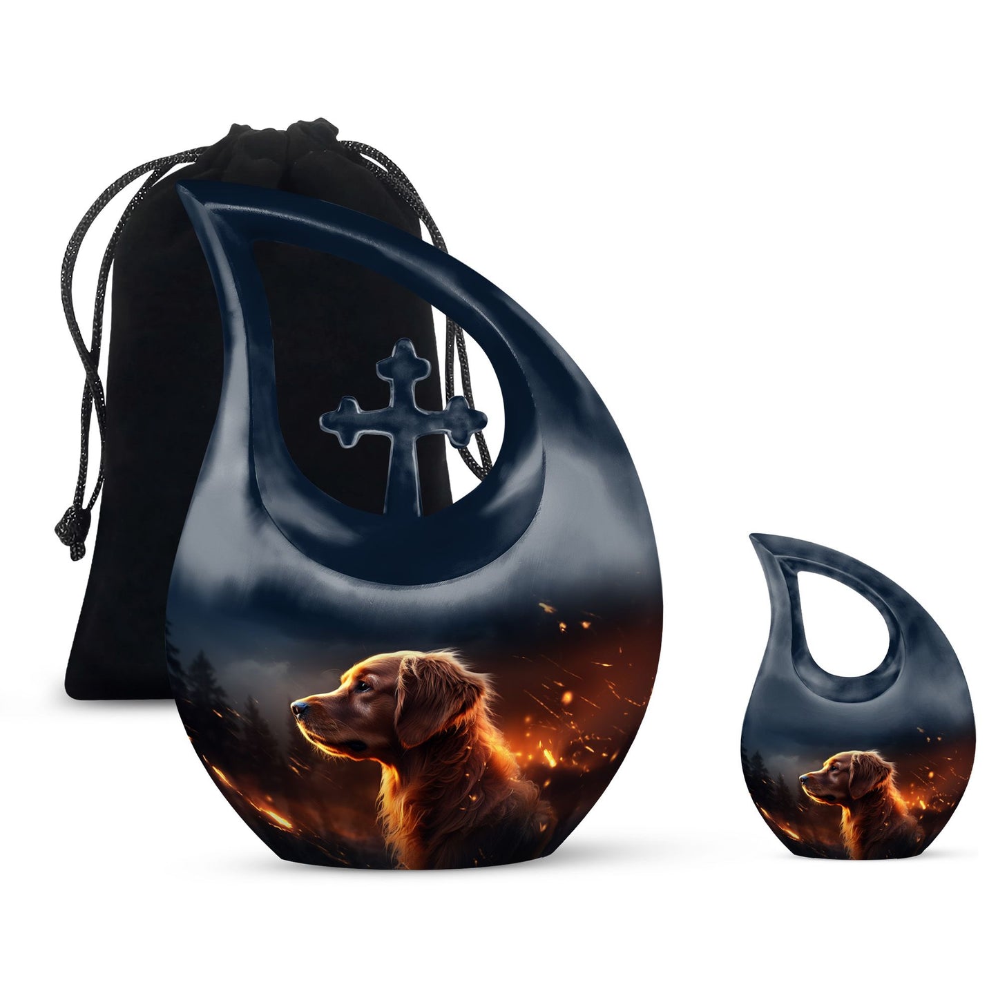 Cross drop design Ember Watcher Ashes Urn