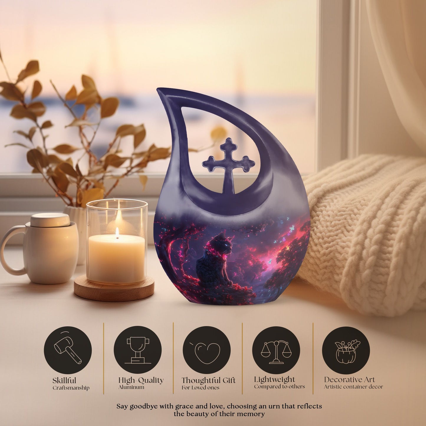 Large 10-inch Mystic Glow Urn,