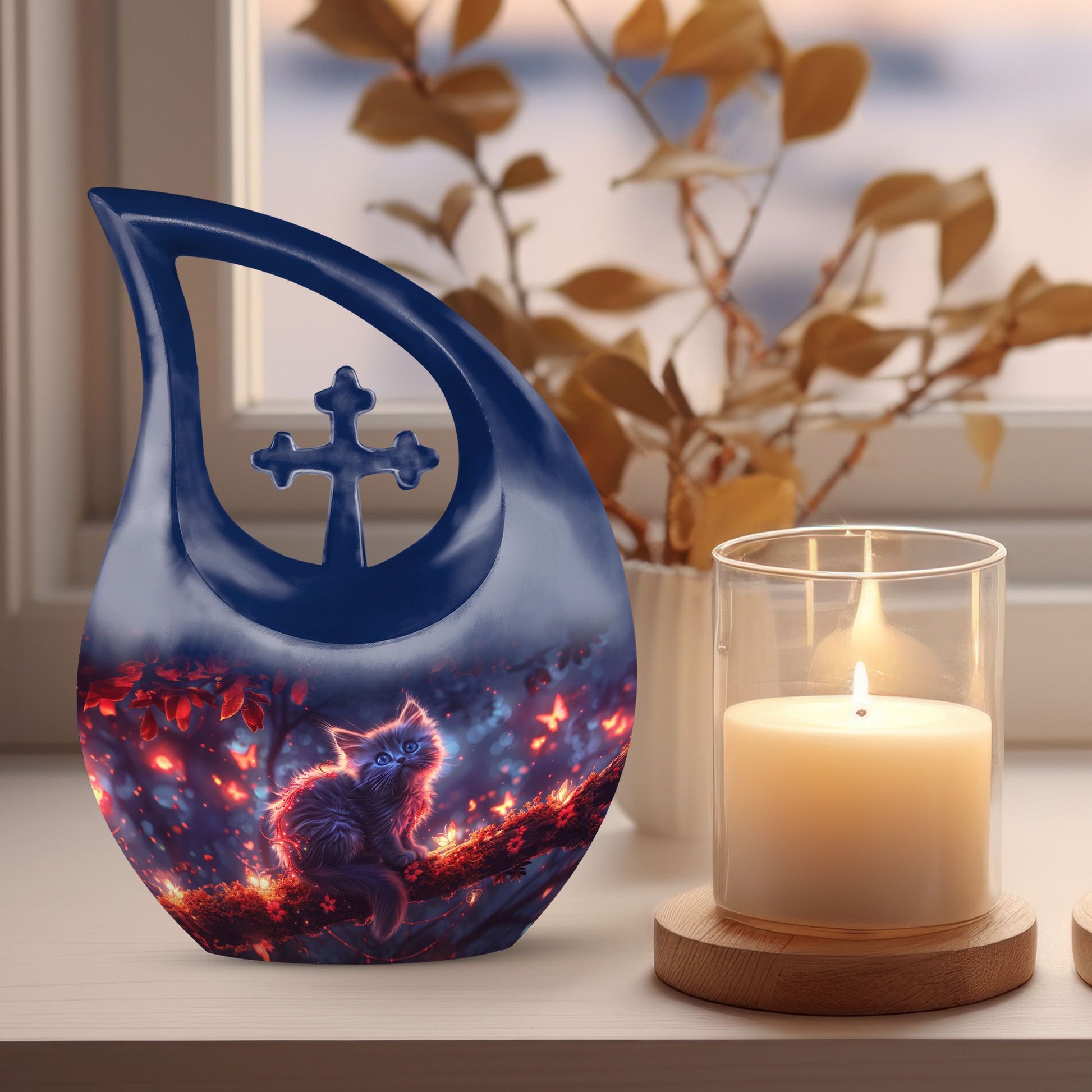 Mystic Nature 10 Inch Aluminium Urn