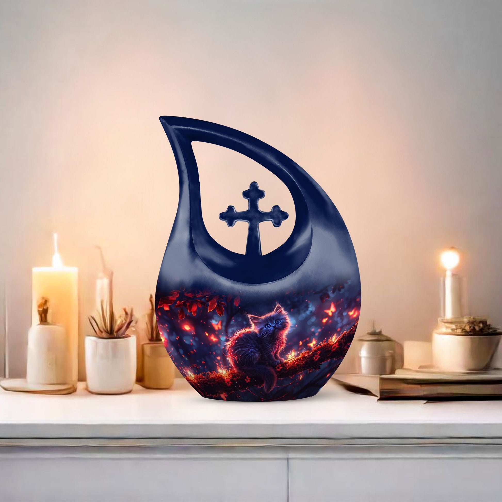 Mystic Nature 10 Inch Aluminium Urn