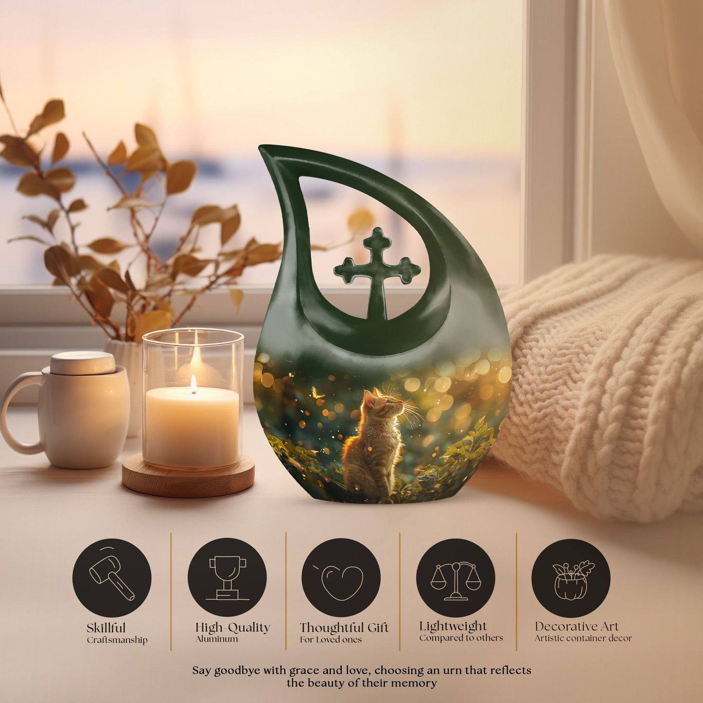 Magical Twilight 10-inch aluminium urn