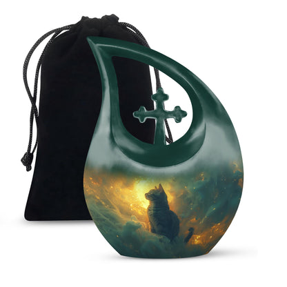 Large Whiskers Amidst Flames Urn