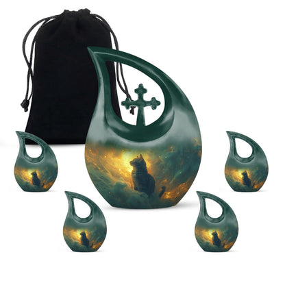 Large Whiskers Amidst Flames Urn