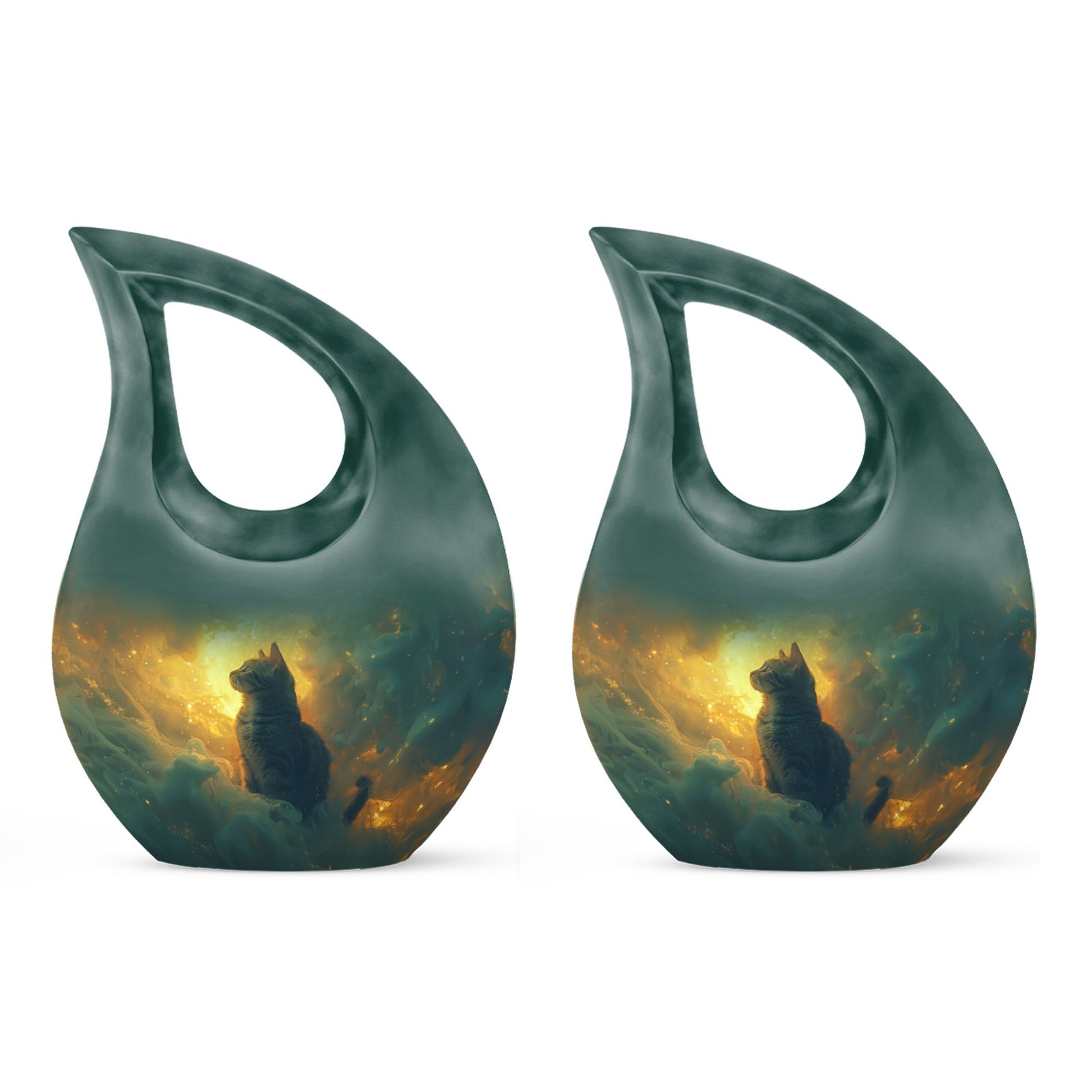 Large Whiskers Amidst Flames Urn