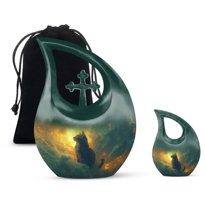 Large Whiskers Amidst Flames Urn