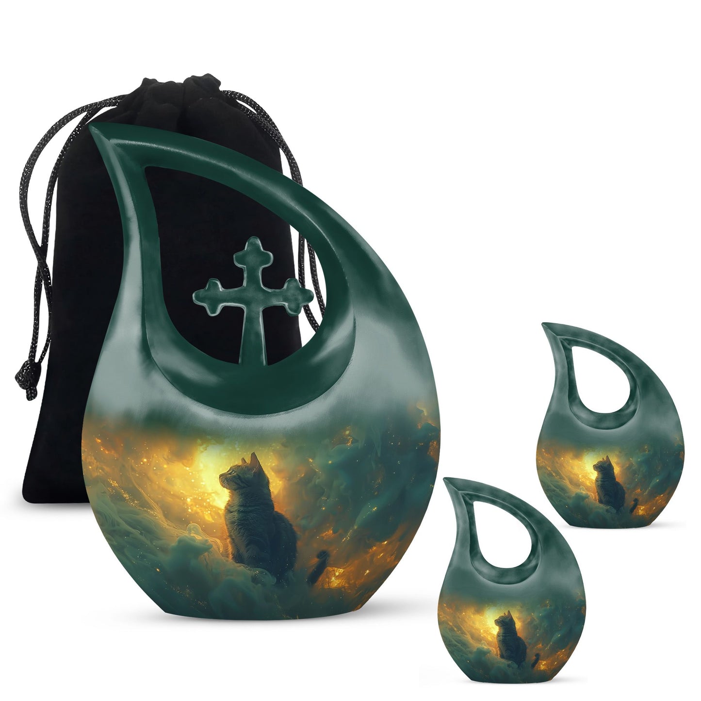 Large Whiskers Amidst Flames Urn