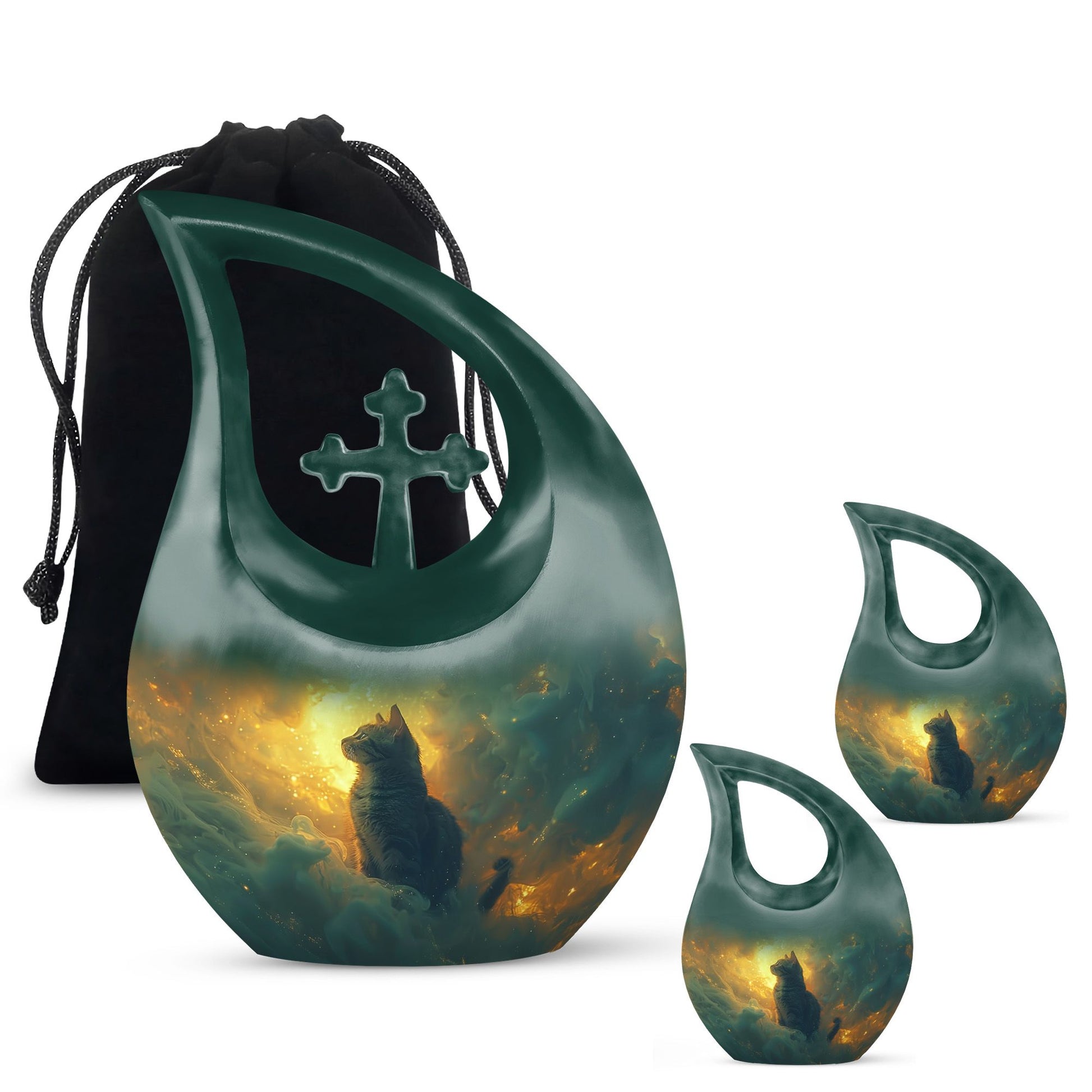 Large Whiskers Amidst Flames Urn