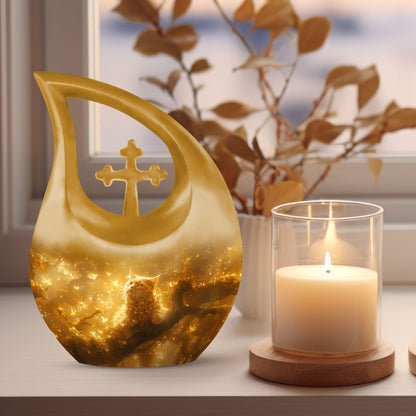 10 inch Glowing Forest Whiskers Urn 