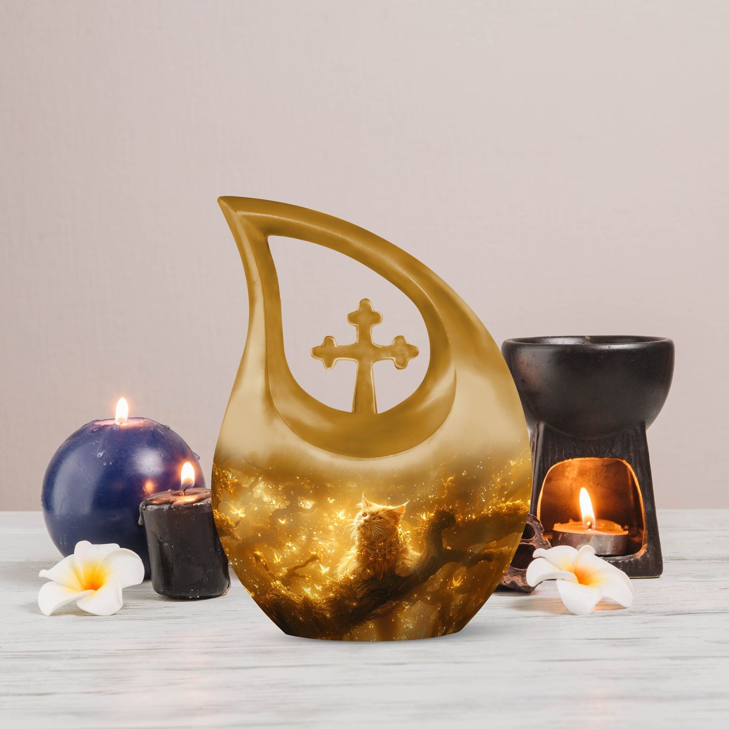 10 inch Glowing Forest Whiskers Urn 