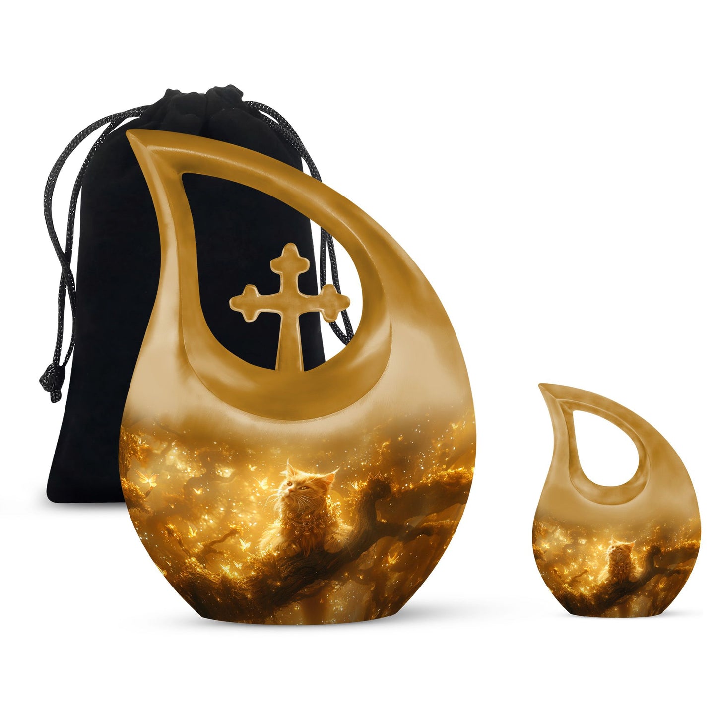 10 inch Glowing Forest Whiskers Urn 