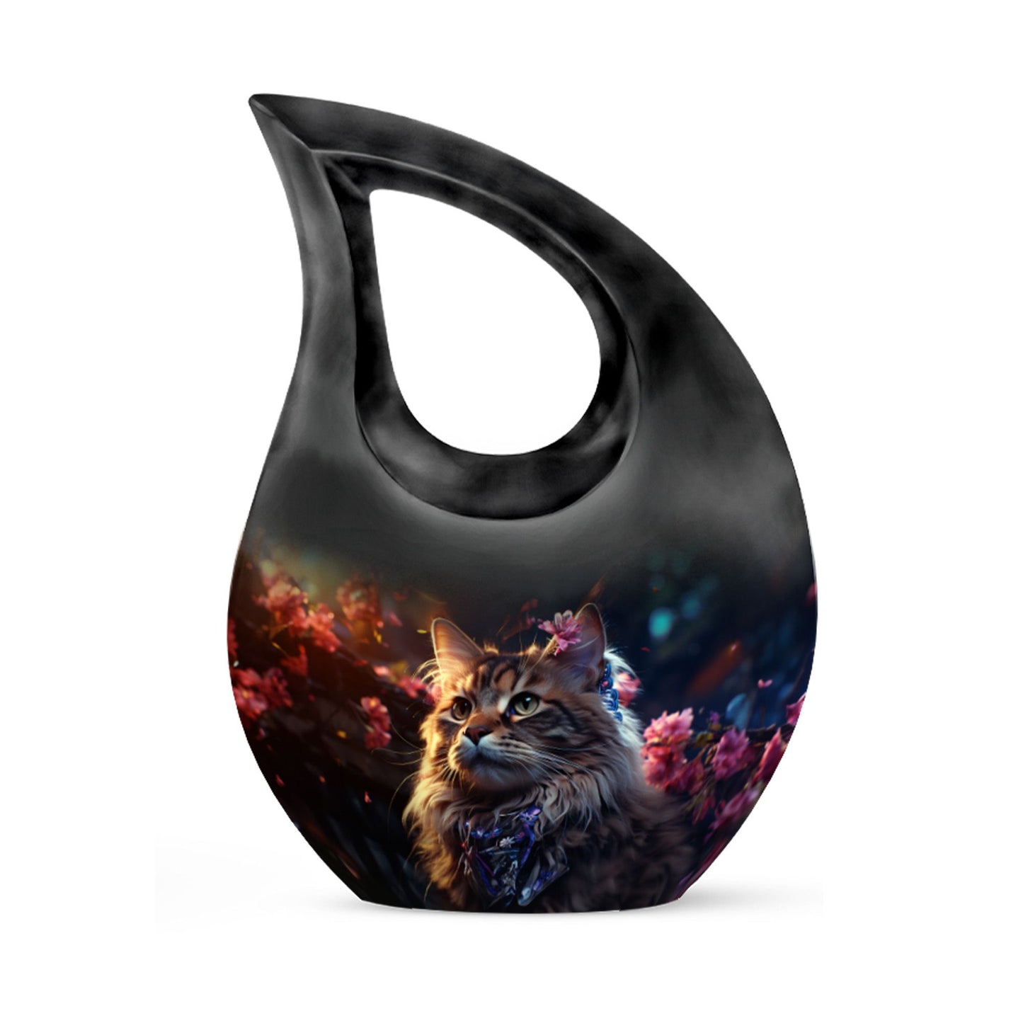 Blossom Adorned Majesty aluminum urn, 