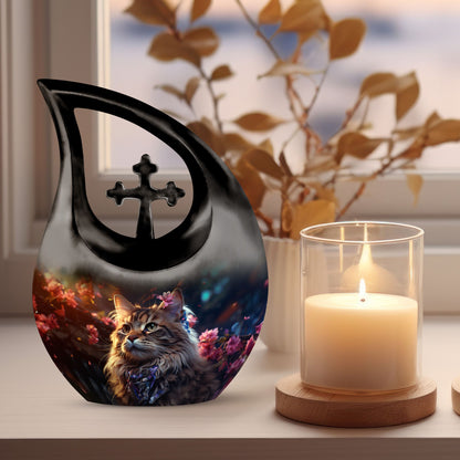 Blossom Adorned Majesty aluminum urn, 