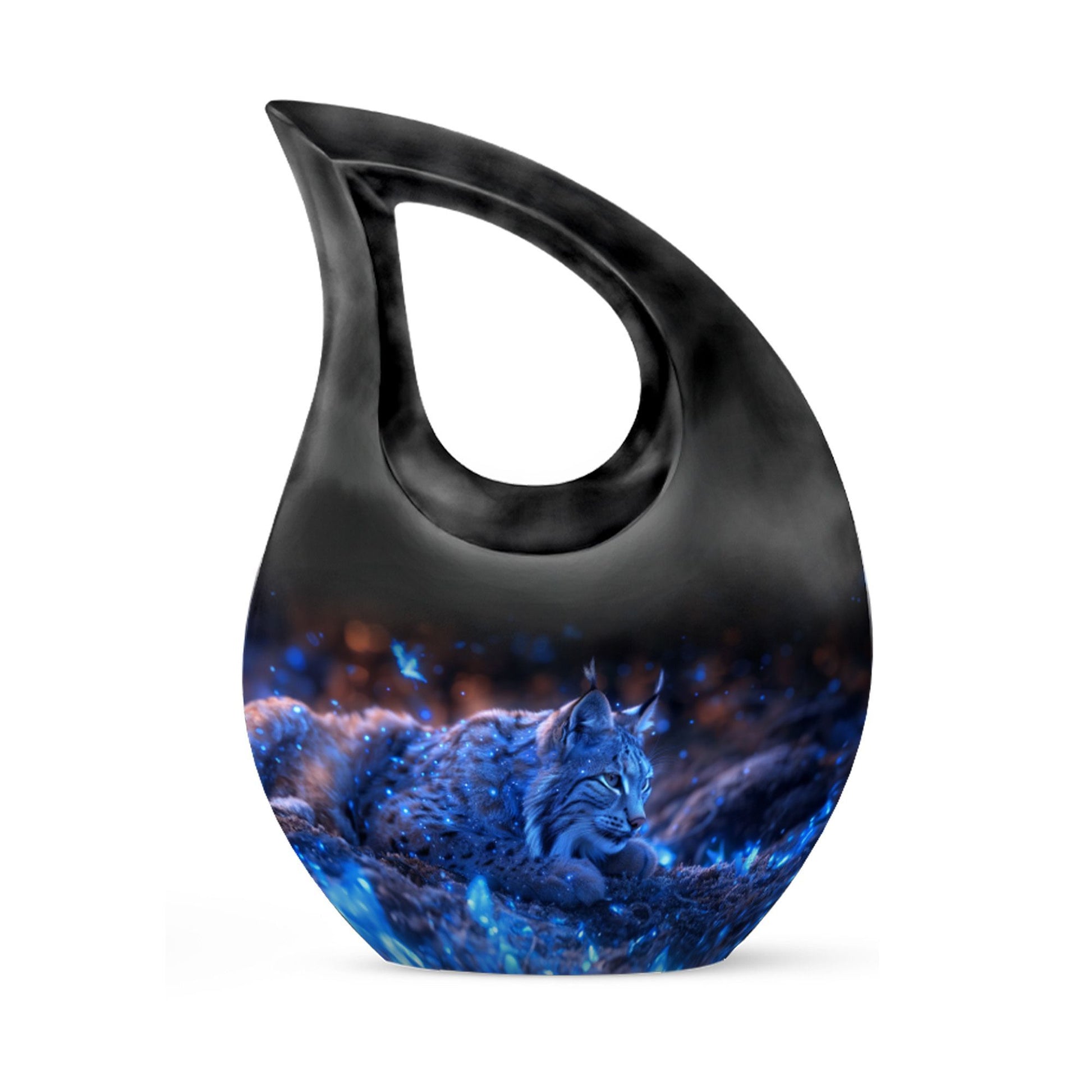 10 inch Lynx In Luminance Urn 