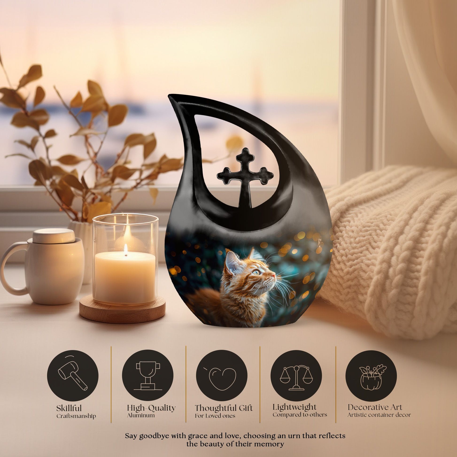 10-inch Amber Gaze Wonder Urn 