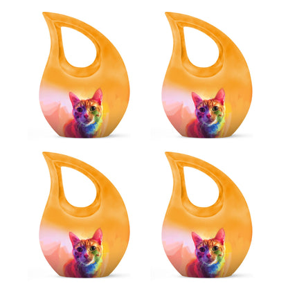 Vibrant Feline Aura Urn,