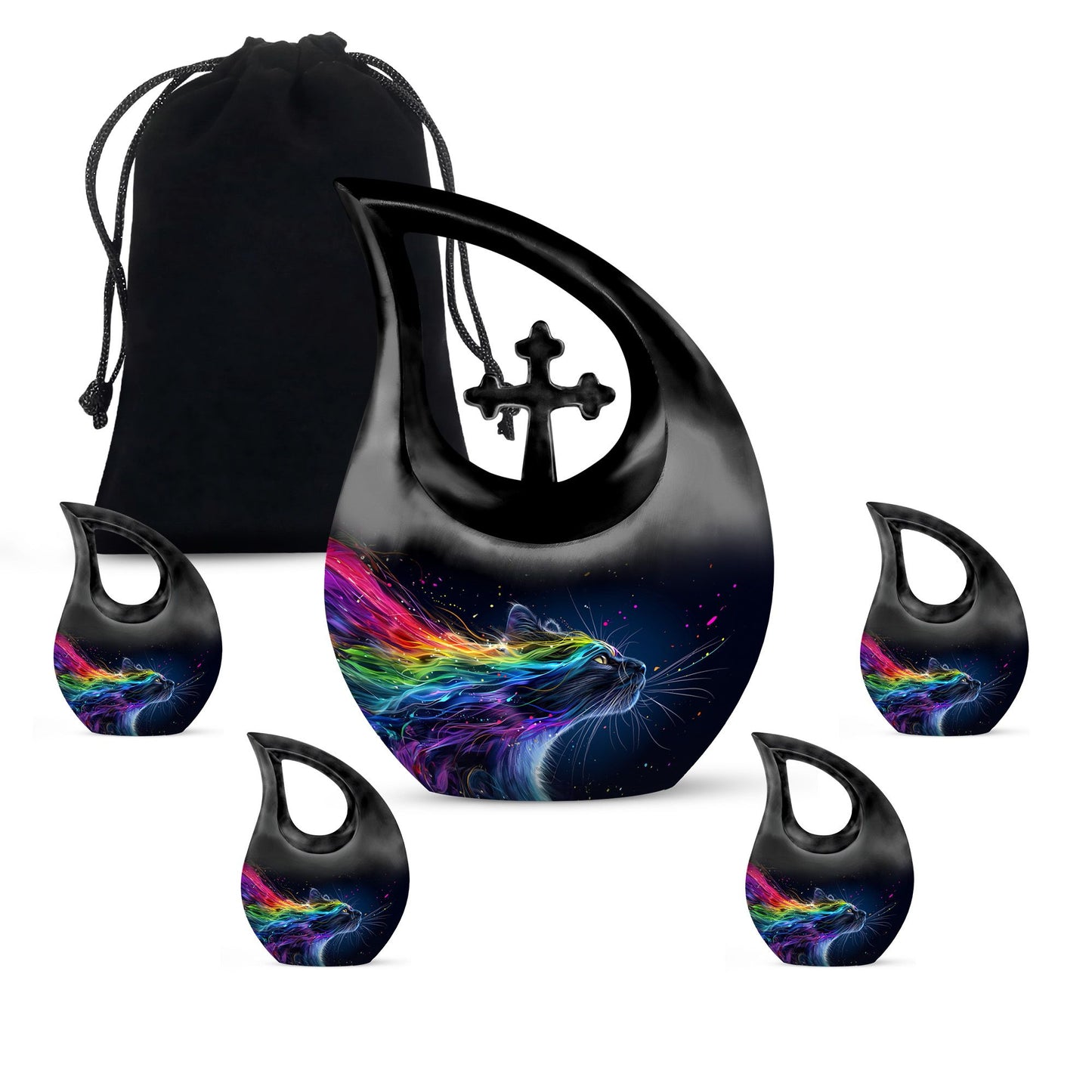 10-inch Vivid Whisker Waves Urn