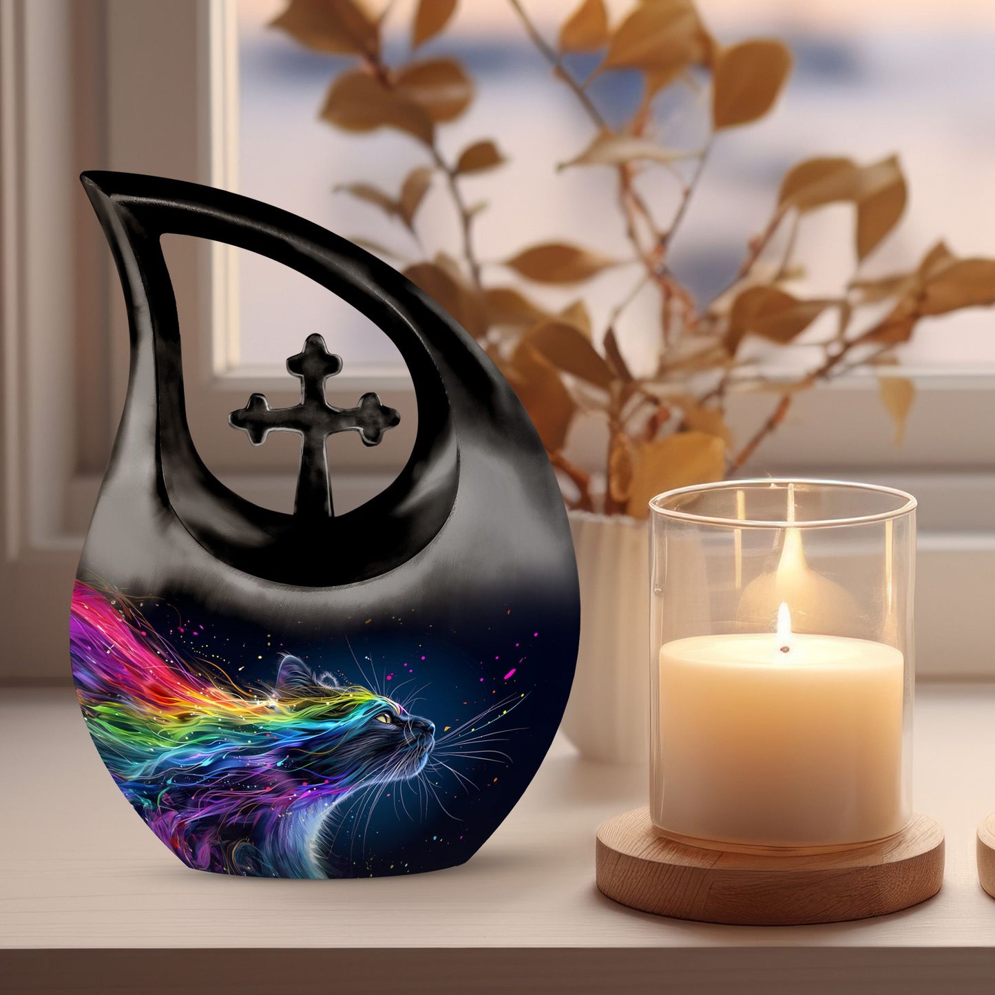 10-inch Vivid Whisker Waves Urn