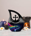 10-inch Vivid Whisker Waves Urn