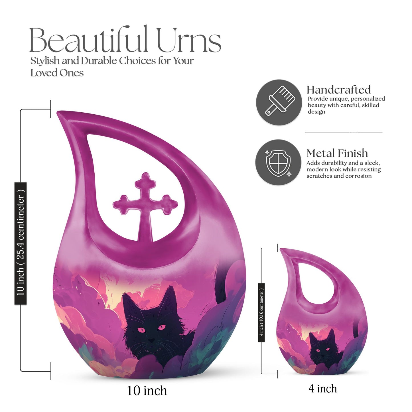 10-inch Magenta Mystery Watcher Urn