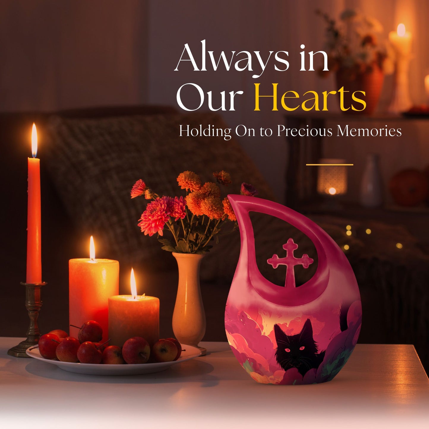10-inch Magenta Mystery Watcher Urn