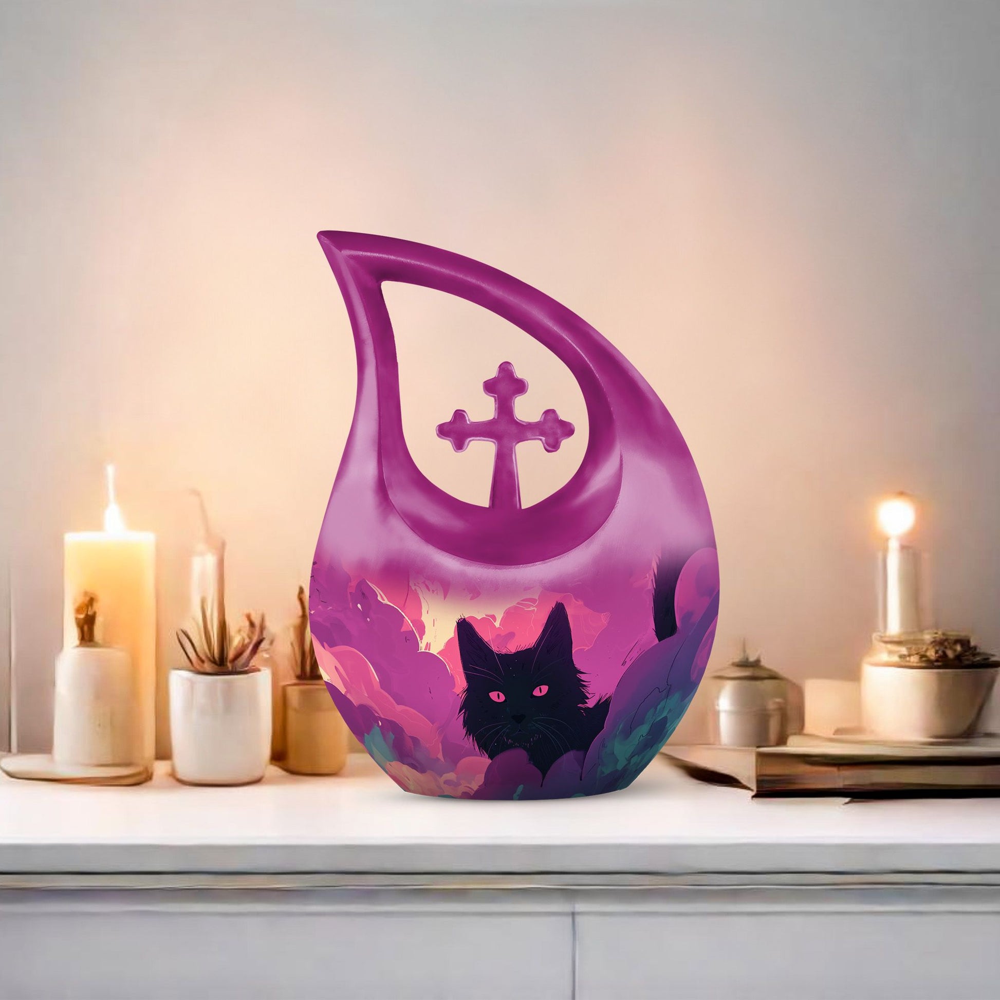 10-inch Magenta Mystery Watcher Urn