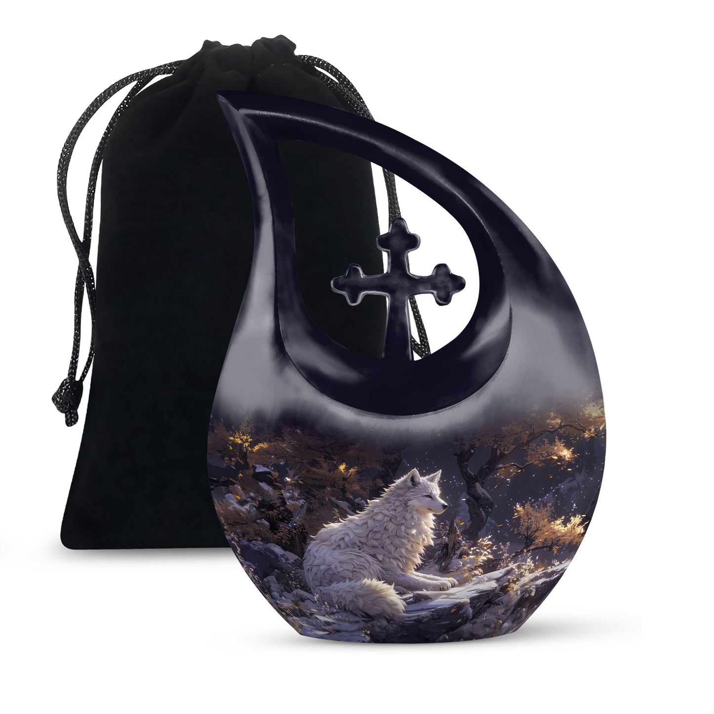 10-inch Winter's Whisper Urn