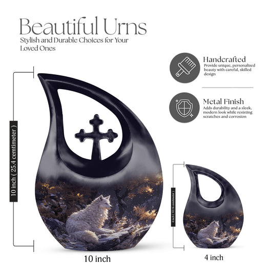 10-inch Winter's Whisper Urn