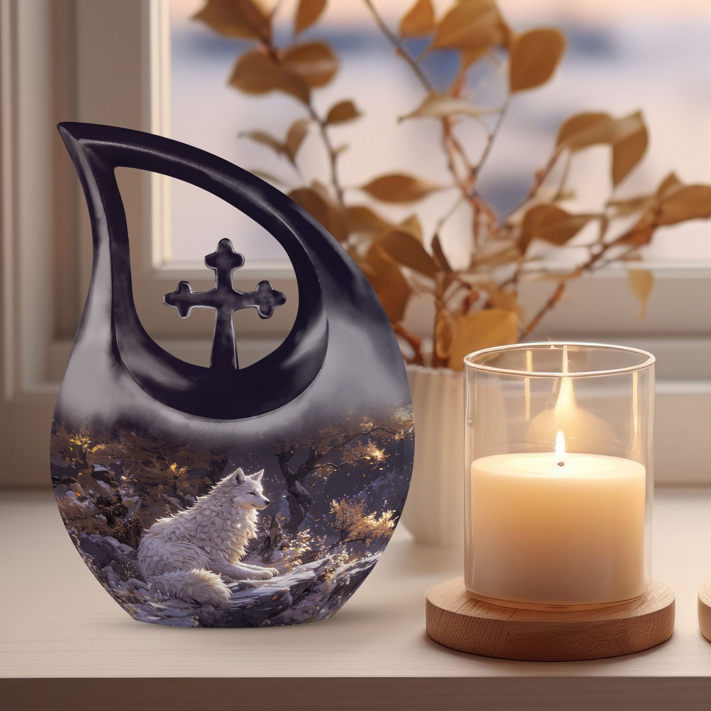 10-inch Winter's Whisper Urn