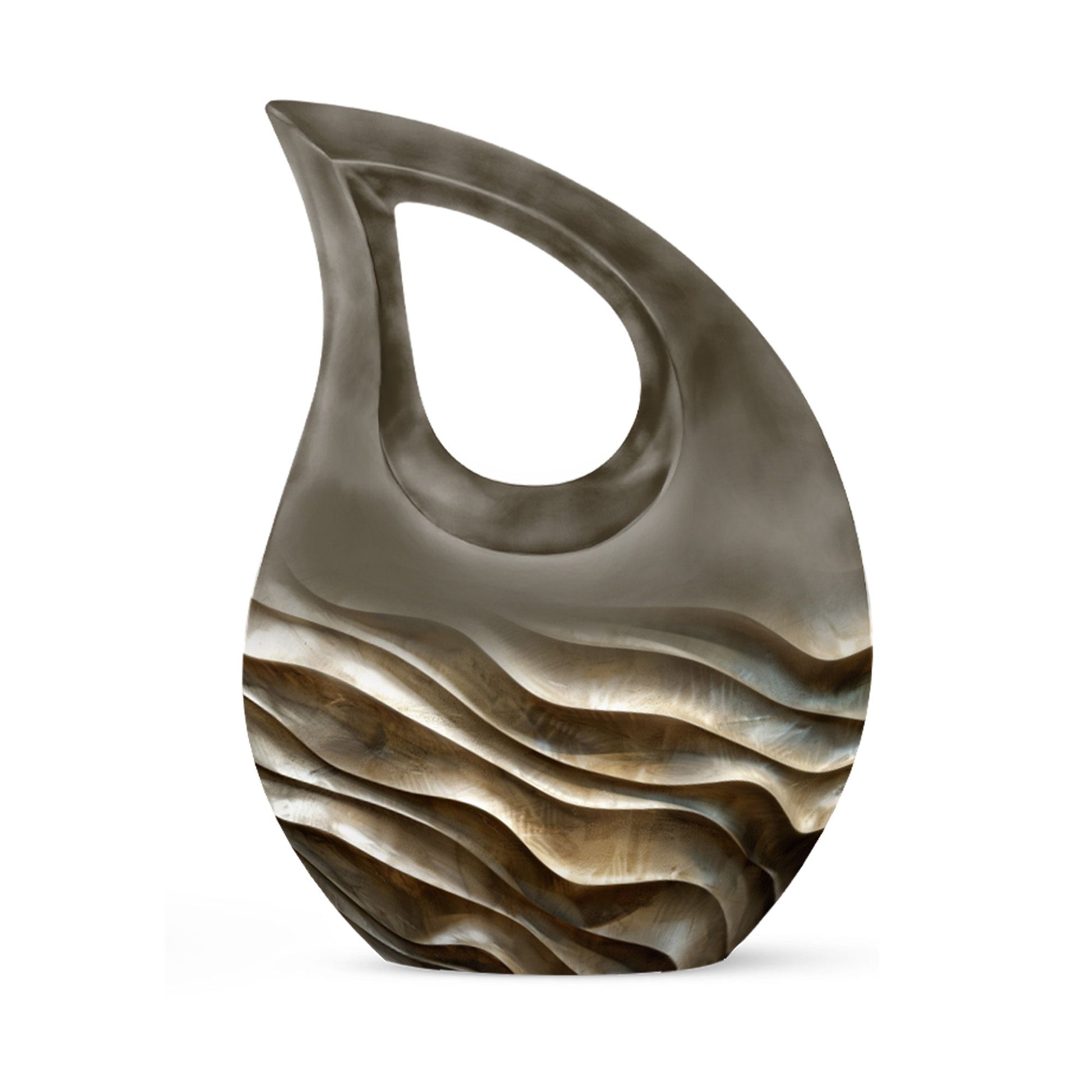 10 inch Wavy Metallic Textures Urn